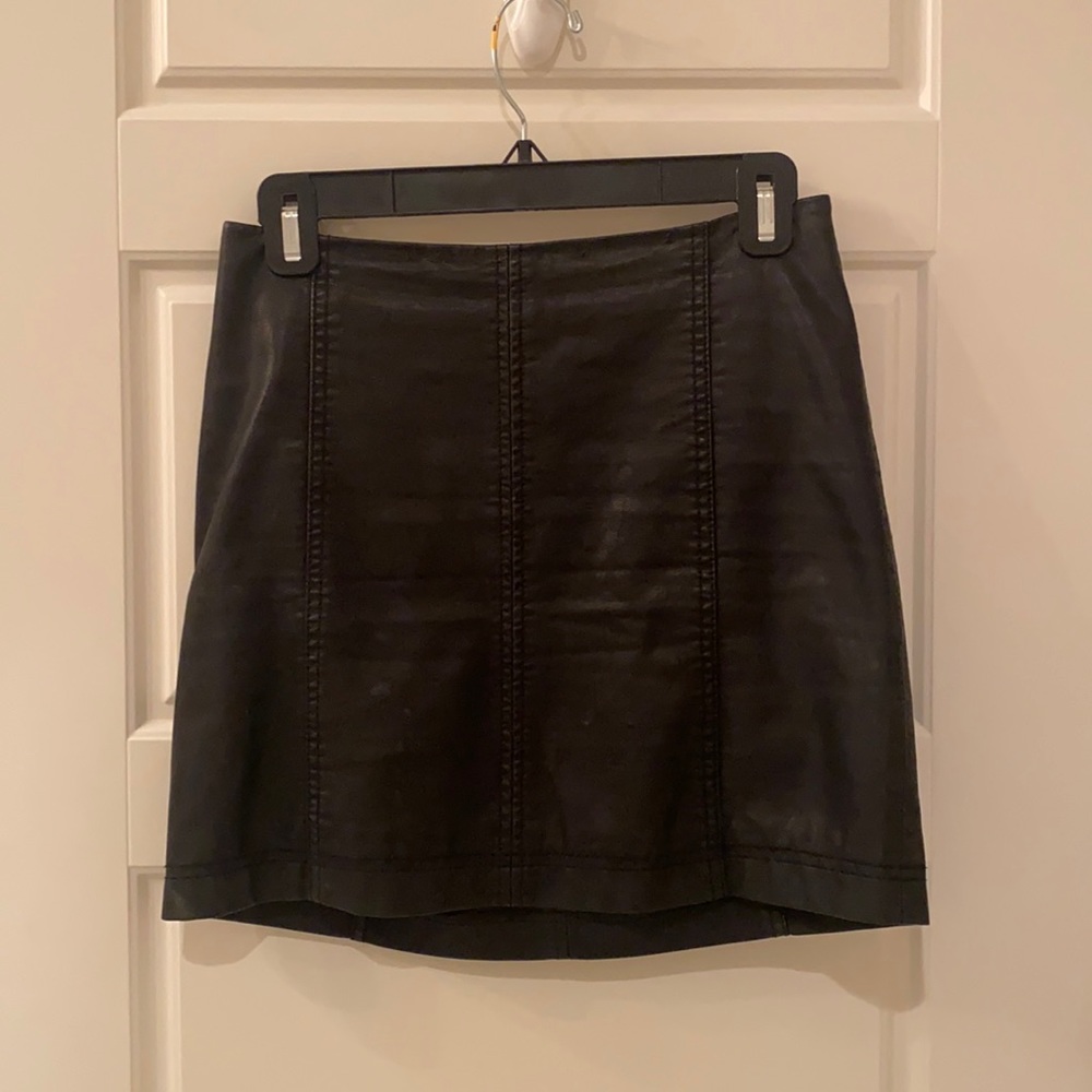 Free people leather skirt